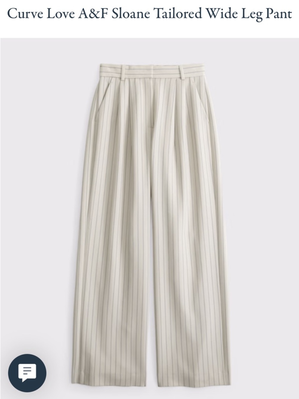 (NWOT) Curve Love A&F Sloane Tailored Wide Leg Pant